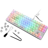 Sharkoon Gaming-tastatur Hvid, DE-layout, KTT