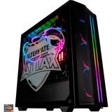 ALTERNATE Gaming PC Sort/gennemsigtig