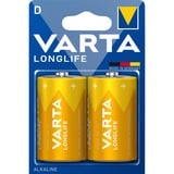 VARTA 4120 Engangsbatteri D Alkaline Engangsbatteri, D, Alkaline, 1,5 V, 2 stk, Blå, Gul