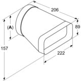 Neff Z861SI0 emhætte tilbehør, Rør Sort, Sort, Neff, 222 mm, 206 mm, 89 mm, 245 g