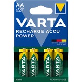 VARTA 05716 Genopladeligt batteri AA Nikkel-Metalhydrid (NiMH) Genopladeligt batteri, AA, Nikkel-Metalhydrid (NiMH), 1,2 V, 4 stk, 2600 mAh