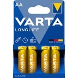 VARTA Longlife Engangsbatteri AA Alkaline Engangsbatteri, AA, Alkaline, 1,5 V, 1 stk, Flerfarvet