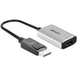 Lindy 41094 videokabel adapter 0,11 m DisplayPort HDMI Grå, Konverter Sort/grå, 0,11 m, DisplayPort, HDMI, Hunstik, Hanstik, Lige