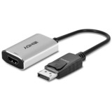 Lindy 41094 videokabel adapter 0,11 m DisplayPort HDMI Grå, Konverter Sort/grå, 0,11 m, DisplayPort, HDMI, Hunstik, Hanstik, Lige