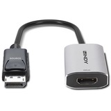 Lindy 41094 videokabel adapter 0,11 m DisplayPort HDMI Grå, Konverter Sort/grå, 0,11 m, DisplayPort, HDMI, Hunstik, Hanstik, Lige