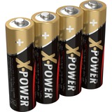 Ansmann X-Power Mignon AA Engangsbatteri Alkaline Engangsbatteri, Alkaline, 1,5 V, 4 stk, Sort, Guld, 50,5 mm