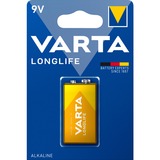 VARTA Longlife Extra 9V Engangsbatteri Alkaline Engangsbatteri, 9V, Alkaline, 9 V, 1 stk, 48,5 mm