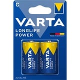 VARTA -4914/2B Husholdningsbatterier Engangsbatteri, C, Alkaline, 1,5 V, 2 stk, Blå, Guld