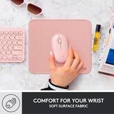 Logitech Mouse Pad Studio Series Lyserød, Musemåtte Rosa, Lyserød, Monokromatisk, Nylon, Polyester, Gummi, Skridsikker bund