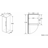 Bosch Serie 6 KSV36AIDP køleskab Fritstående 346 L D Rustfrit stål, Full-size refrigerator rustfrit stål, 346 L, SN-T, 39 dB, D, Rustfrit stål