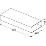 Neff Z861SM1 emhætte tilbehør, Rør Sort, Sort, Plast, 222 mm, 500 mm, 89 mm, 937 g