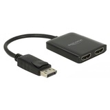 DeLOCK 87769 video-splitter DisplayPort 2x HDMI, DisplayPort splittere Sort, DisplayPort, 2x HDMI, 3840 x 2160 pixel, Sort, Plast, 1.4/2.2