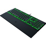 Razer Ornata V3 X tastatur USB QWERTZ Tysk Sort, Gaming-tastatur Sort, DE-layout, Membran , Fuld størrelse (100 %), USB, Membran, QWERTZ, RGB LED, Sort