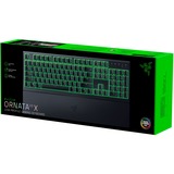 Razer Ornata V3 X tastatur USB QWERTZ Tysk Sort, Gaming-tastatur Sort, DE-layout, Membran , Fuld størrelse (100 %), USB, Membran, QWERTZ, RGB LED, Sort