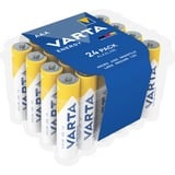 VARTA Alkaline, AAA, 24 pack Engangsbatteri AAA, 24 pack, Engangsbatteri, AAA, Alkaline, 24 stk, Blå, Cylindrisk