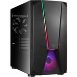 SilverStone FARA V1M PRO Tower Sort, Towerkabinet Sort, Tower, PC, Sort, micro ATX, Mini-ITX, Plast, Stål, Hærdet glas, 16,3 cm