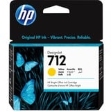 HP 712 DesignJet-blækpatron, gul, 29 ml gul, 29 ml, Standard udbytte, Farvebaseret blæk, 29 ml, 1 stk, Enkelt pakke