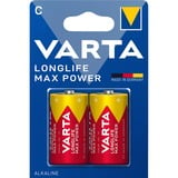 VARTA MAX TECH 2x Alkaline C Engangsbatteri Engangsbatteri, C, Alkaline, 1,5 V, 2 stk, Guld, Rød