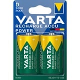 VARTA -56720B Husholdningsbatterier Genopladeligt batteri, D, Nikkel-Metalhydrid (NiMH), 1,2 V, 2 stk, 3000 mAh