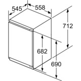 Neff GI1113FE0 fryser Stående fryser Indbygget 72 L E Hvid, Fryserskab 72 L, 8 kg/24t, SN-T, 36 dB, E, Hvid