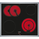 Siemens EQ110KA2EE pande og gryde sæt Keramisk Elektrisk ovn, Komfur sæt rustfrit stål, Keramisk, 4 zone(s), Keramisk, Sort, Berøring, 58,3 cm