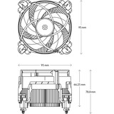 ARCTIC CPU køler Sort/Hvid