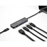 DeLOCK 64171 interface hub USB 3.2 Gen 1 (3.1 Gen 1) Type-C 5000 Mbit/s Grå, Docking station USB 3.2 Gen 1 (3.1 Gen 1) Type-C, HDMI, USB 3.2 Gen 1 (3.1 Gen 1) Type-A, USB 3.2 Gen 1 (3.1 Gen 1) Type-C, 5000 Mbit/s, 30 Hz, 3840 x 2160 pixel, Grå