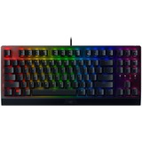 Razer Blackwidow V3 tastatur USB QWERTZ Tysk Sort, Gaming-tastatur Sort, DE-layout, Razer certificeret mekaniske grønne Switcher, Fuld størrelse (100 %), USB, Mekanisk, QWERTZ, RGB LED, Sort