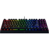 Razer Blackwidow V3 tastatur USB QWERTZ Tysk Sort, Gaming-tastatur Sort, DE-layout, Razer certificeret mekaniske grønne Switcher, Fuld størrelse (100 %), USB, Mekanisk, QWERTZ, RGB LED, Sort