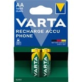 VARTA -T399B Husholdningsbatterier Genopladeligt batteri, AA, Nikkel-Metalhydrid (NiMH), 1,2 V, 2 stk, 1600 mAh