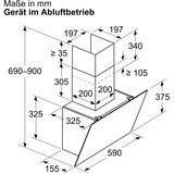 Bosch Emhætte Sort