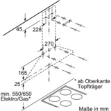 Bosch DWP66BC50 emhætte Vægmonteret Rustfrit stål 570 m³/t A rustfrit stål, 570 m³/t, Ledet, A, A, C, 69 dB