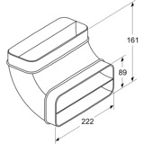 Bosch HEZ9VDSB2 emhætte tilbehør, Rør Sort, Sort, 222 mm, 161 mm, 1 stk