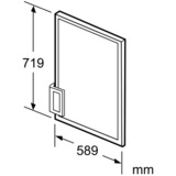 Bosch KFZ10AX0 Dele og tilbehør til køleskab/fryseskab Hoveddør Grå, Hvid, Dørpanel Hvid/Sølv, Hoveddør, Bosch, Køleskab, Grå, Hvid, Aluminium, 589 mm