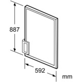 Bosch KFZ20AX0 Dele og tilbehør til køleskab/fryseskab Hoveddør Aluminium, Hvid, Dørpanel Sølv, Hoveddør, Bosch, Køleskab, Bosch KIR21, KIL22., Aluminium, Hvid, Aluminium