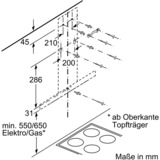 Bosch Serie 2 DWB66BC50 emhætte Vægmonteret Rustfrit stål 590 m³/t A rustfrit stål, 590 m³/t, Ledet, A, A, B, 69 dB