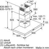 Bosch Serie 2 DWB96BC50 emhætte Vægmonteret Rustfrit stål 590 m³/t A rustfrit stål, 590 m³/t, Ledet, A, A, C, 70 dB