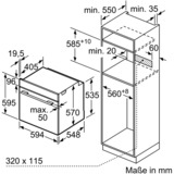 Bosch Serie 2 HBA530BR1 ovn 71 L A Rustfrit stål rustfrit stål, Medium, Elektrisk ovn, 71 L, 71 L, 50 - 275 °C, 275 °C