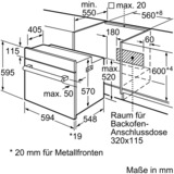 Bosch Serie 2 HBF133BR0 ovn 66 L A Sort, Rustfrit stål Sort/rustfrit stål, Medium, Elektrisk ovn, 66 L, 66 L, 50 - 275 °C, 275 °C