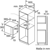 Bosch Serie 6 BEL554MS0 mikrobølgeovn Bordplade Kombination mikroovn 25 L 900 W Rustfrit stål rustfrit stål, Bordplade, Kombination mikroovn, 25 L, 900 W, Berøring, Rustfrit stål