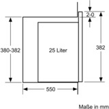 Bosch Serie 6 BFL524MB0 mikrobølgeovn Indbygget Solo mikroovn 20 L 800 W Sort Sort, Indbygget, Solo mikroovn, 20 L, 800 W, Dreje, Berøring, Sort