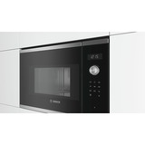 Bosch Serie 6 BFL524MS0 mikrobølgeovn Indbygget Solo mikroovn 20 L 800 W Sort, Rustfrit stål rustfrit stål, Indbygget, Solo mikroovn, 20 L, 800 W, Berøring, Sort, Rustfrit stål