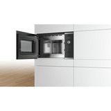 Bosch Serie 6 BFL524MS0 mikrobølgeovn Indbygget Solo mikroovn 20 L 800 W Sort, Rustfrit stål rustfrit stål, Indbygget, Solo mikroovn, 20 L, 800 W, Berøring, Sort, Rustfrit stål