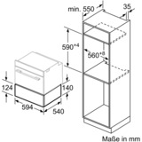 Bosch Serie 6 BIC510NB0 varmeskuffe og -skab 23 L 14 kuverter 400 W Sort Sort, 400 W, 23 L, 14 kuverter, Indendørs, Træk ud