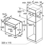 Bosch Serie 6 HBG579BS0 ovn 71 L A Sort, Rustfrit stål Sort/rustfrit stål, Medium, Elektrisk ovn, 71 L, 71 L, 30 - 275 °C, 275 °C