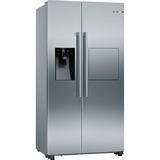 Bosch Serie 6 KAG93AIEP side-by-side køle-fryseskab Fritstående 560 L E Rustfrit stål rustfrit stål/grå, Fritstående, Amerikansk dør, Rustfrit stål, LED, Berøring, CE