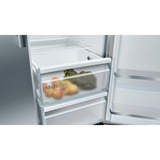 Bosch Serie 6 KAG93AIEP side-by-side køle-fryseskab Fritstående 560 L E Rustfrit stål rustfrit stål/grå, Fritstående, Amerikansk dør, Rustfrit stål, LED, Berøring, CE