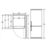 Bosch Serie 6 KGE36AWCA køle-/fryseskab Fritstående 308 L C Hvid, Køleskab / fryser Hvid, 308 L, SN-T, 14 kg/24t, C, Frisk zone, aflukke, Hvid