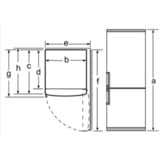 Bosch Serie 6 KGE39AWCA køle-/fryseskab Fritstående 343 L C Hvid, Køleskab / fryser Hvid, 343 L, SN-T, 14 kg/24t, C, Frisk zone, aflukke, Hvid