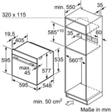 Bosch Serie 8 HBG676EB6 ovn 71 L 3650 W A+ Sort Sort, Medium, Elektrisk ovn, 71 L, 3650 W, 71 L, 3650 W